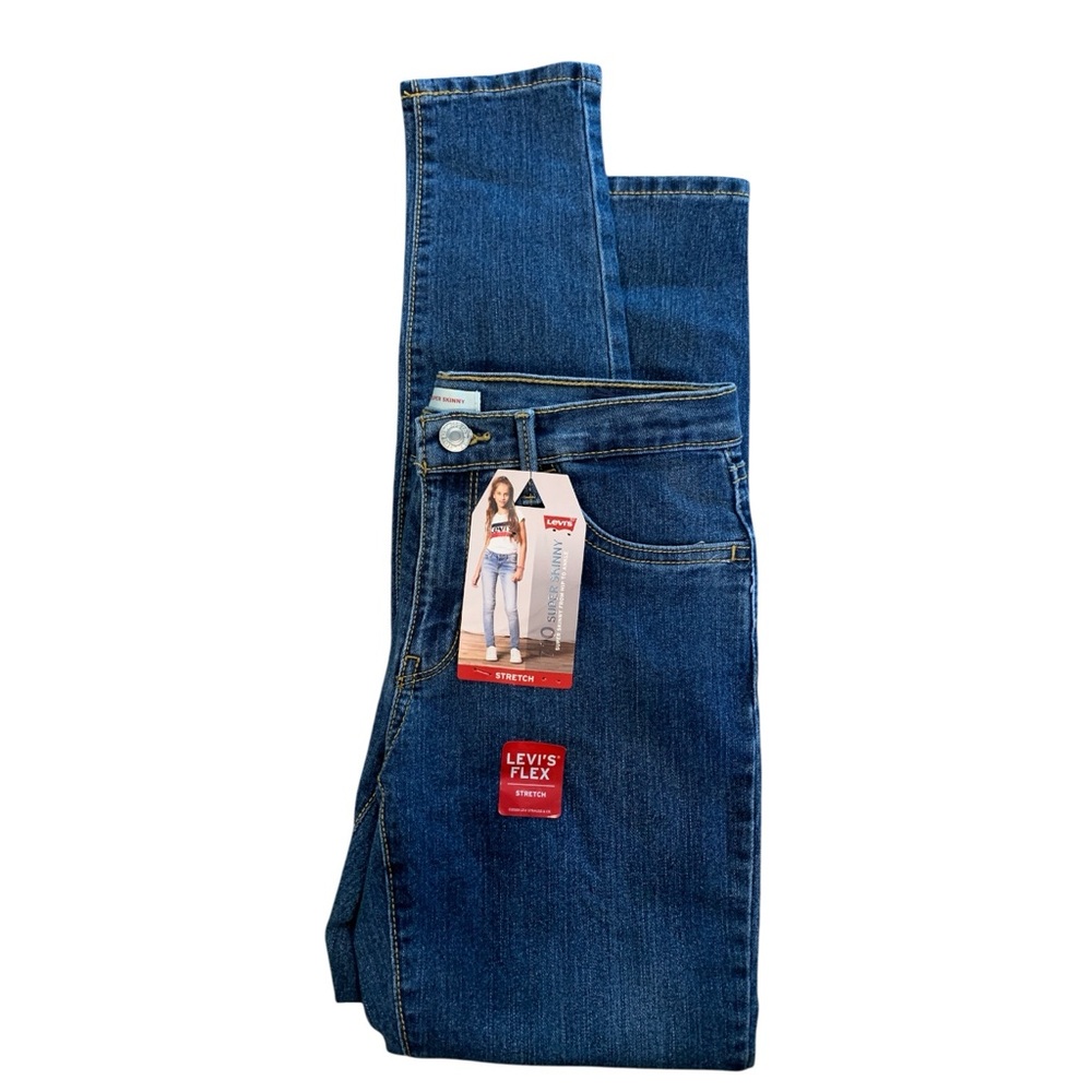 Levi’s 710 Super Skinny Stretch Adjustable Waist Girl New 14 Regular New